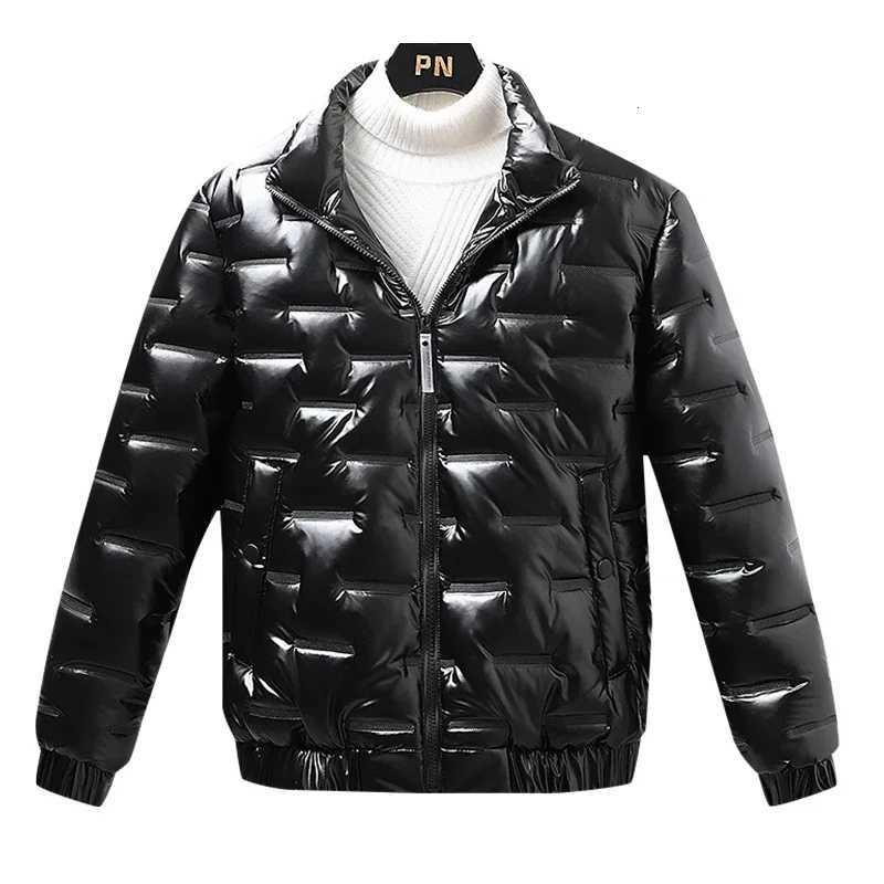 2023 New Winter Jackets Men Bright Fashion Parka Thickened Warm Waterproof Jackets Men Coats Mens Clothing X250725