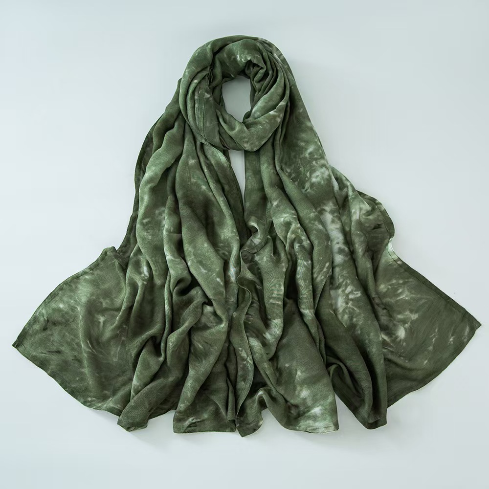 T1304 ink painting modal cotton shawl tie-dye print scarf ethnic headscarf female scarf