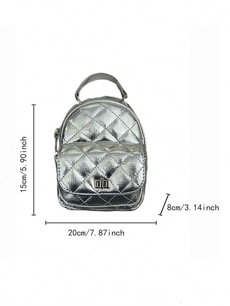 2025 new diamond grid chain mini backpack reliable and casual mens daily commuting versatile small backpack Y250724