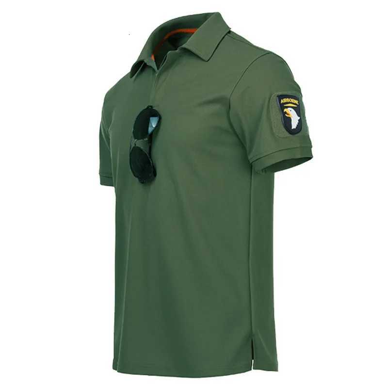 Summer Mens Quick Dry Embroidered Polo Shirt Military Customized Plus Size 100% Polyester Outdoor Sports Tactical Breathable Top XJ250725