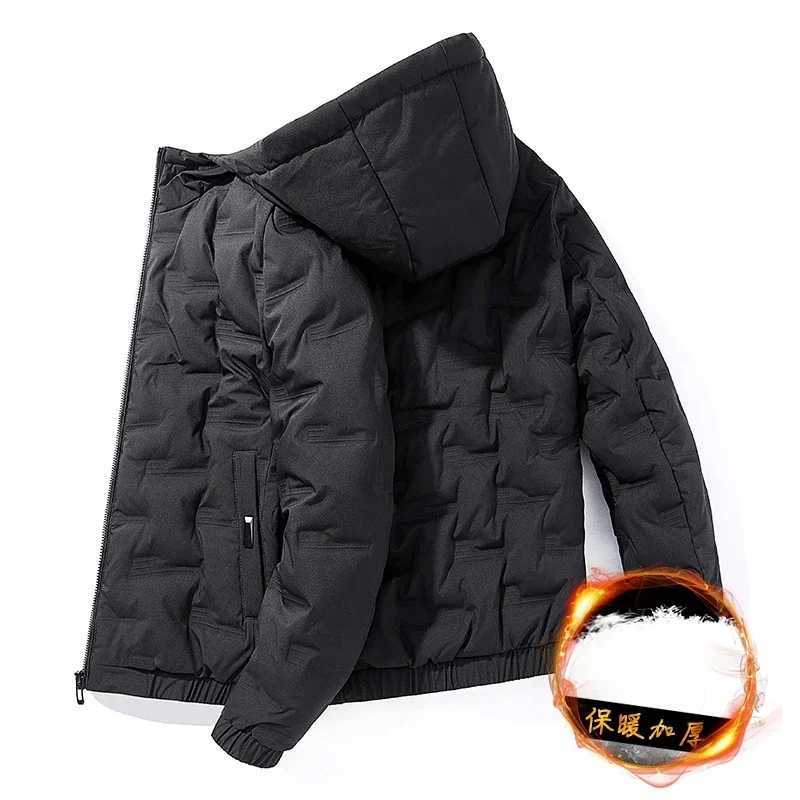 2021 Winter New Fashion Mens Down Jacket Brand Thermal Jacket Trendy Hooded Zipper Down Jacket Mens Coats X250725