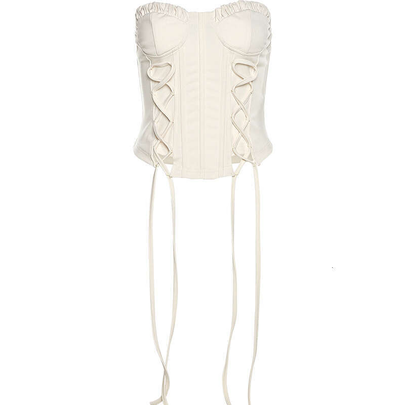 2023 Spring Summer New Women's Solid Color Slim Fashion Off-Shoulder Sexy Backless Tank Top 9a1