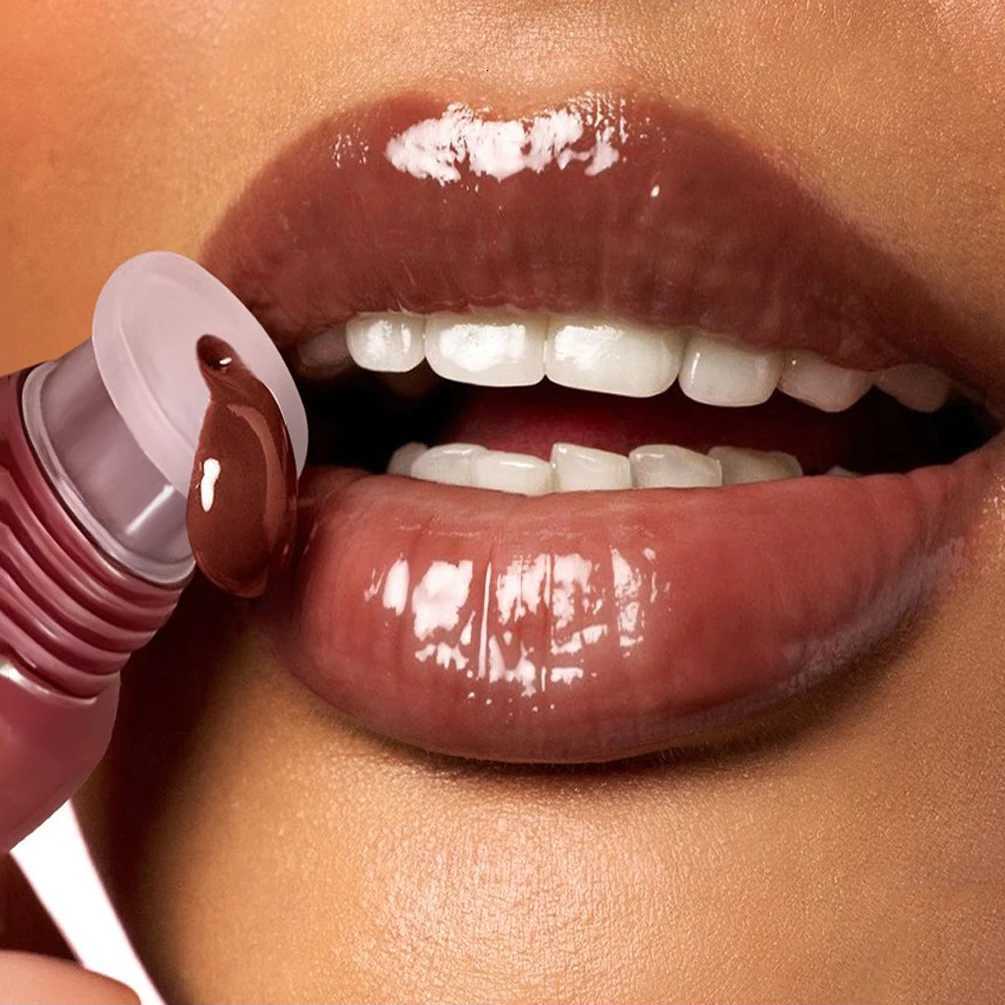 Crystal Dark Brown Mirror Water Lip Gloss Nude Lip Glaze Transparent Glass Oil Waterproof Liquid Lipstick Clear Tint MakeupXJ250724