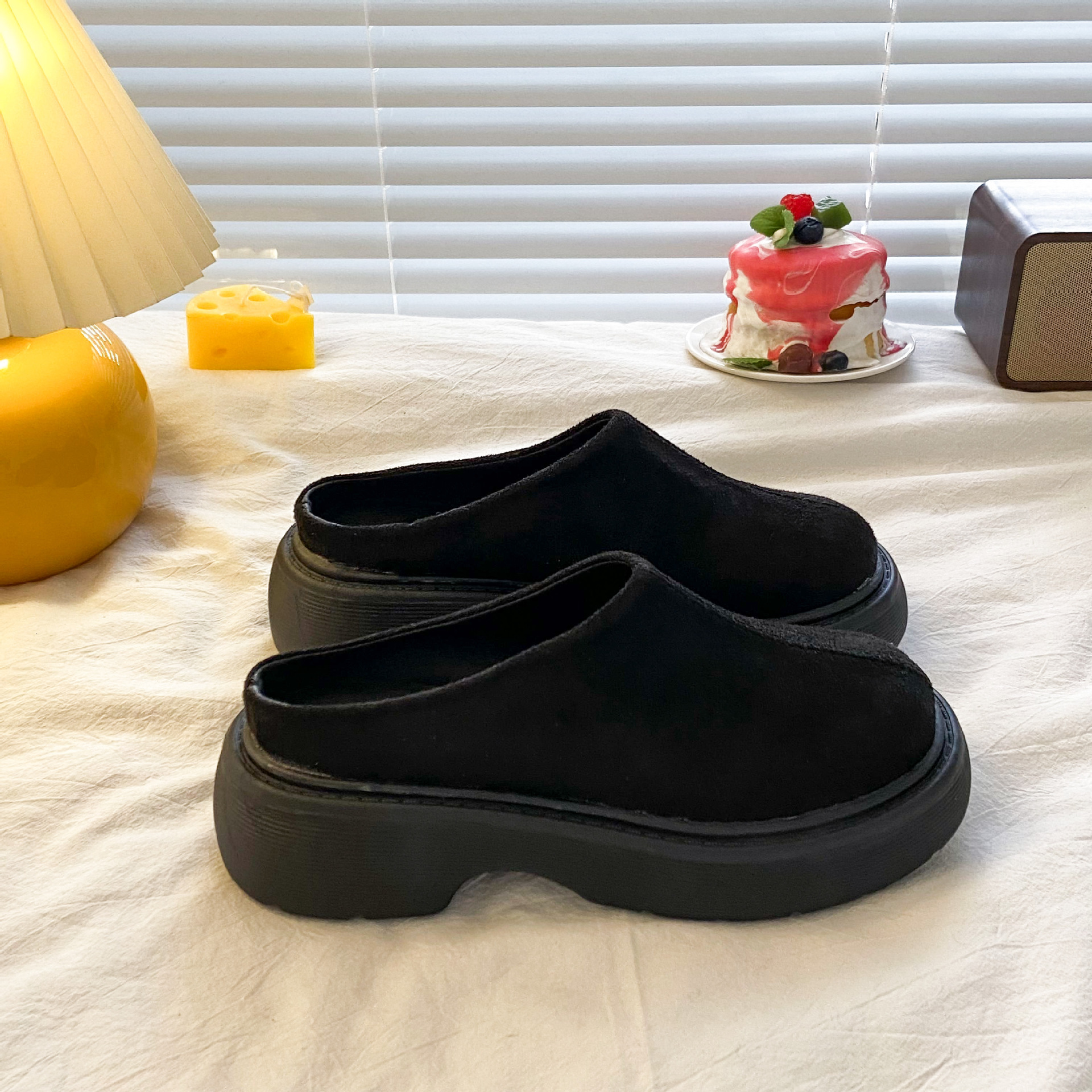 Ddmysports Baotou Half Slippers Thick Sole Women Summer Outdoor New Mules Internet Celebrity Backless Bread Lazy Platform Shoes Outdoor Shoes