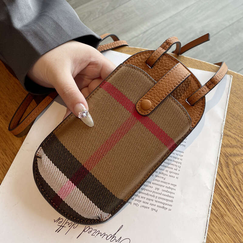 Genuine Leather for Women New Trendy Fashion Canvas Crossbody Lightweight Cowhide Small Phone Bag