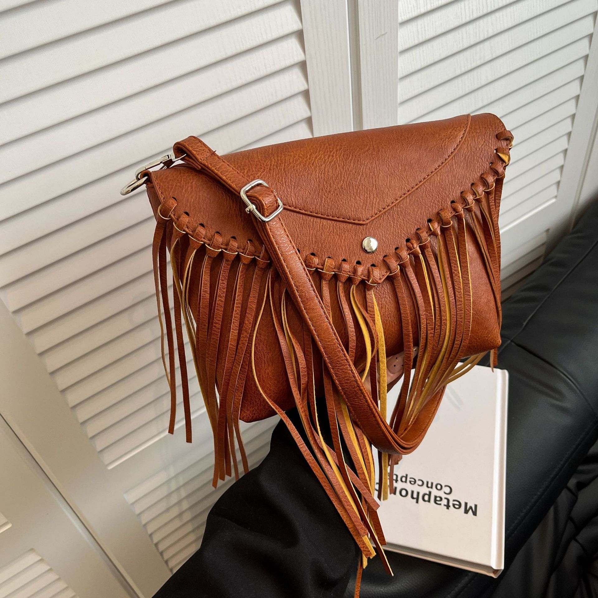 Luxury Brand Designer Bag European And American Trendy Women's Bags New Tassel Bag Shoulder Bag Crossbody Bag Foreign Trade Envelope Small Square