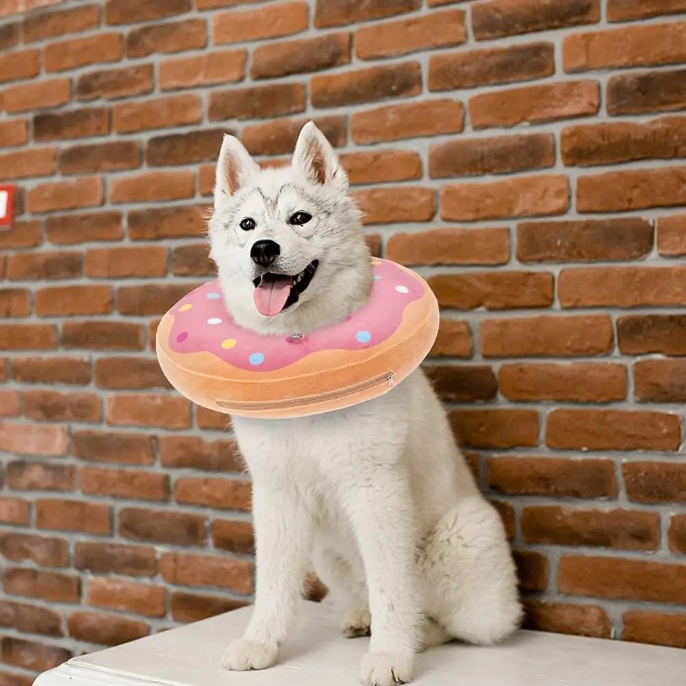 Dog Inflatable Cone Collar Adjustable Washable Pet Recovery Cone After Surgery Protective Collar for Large Medium Small Dogs Cat 250716