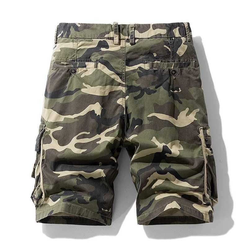 2025 American camouflage workwear shorts summer mens trendy brand outdoor sports trend loose five-quarter casual pants W250724