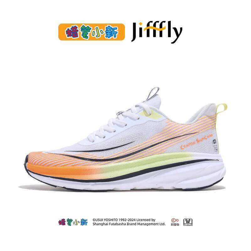 Jifffly Crayon Shin-chan Collaboration Men's Sneakers 2025 New Shock Absorption Rebound Racing Sports Running Shoes