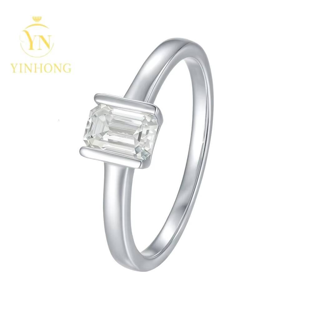 High Quality Moissanite Ring 925 Sterling Silver Round Brilliant Cut 1ct D Vvs Moissanite Wedding Engagement Rings