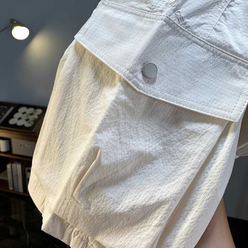 Work shorts for men in summer thin cool breathable outdoor loose elastic versatile beach pants W250724