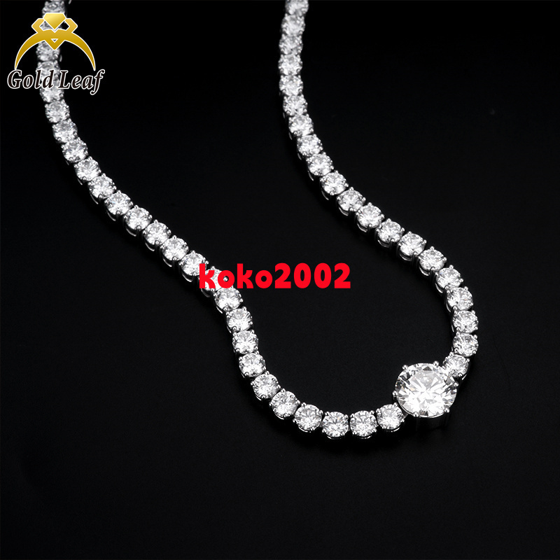 Lab Grown Diamond Tennis Chain Necklace Bracelet CVD IGI Certified Vvs Iced Out 18k 14k 10k Solid Gold Diamond Chain