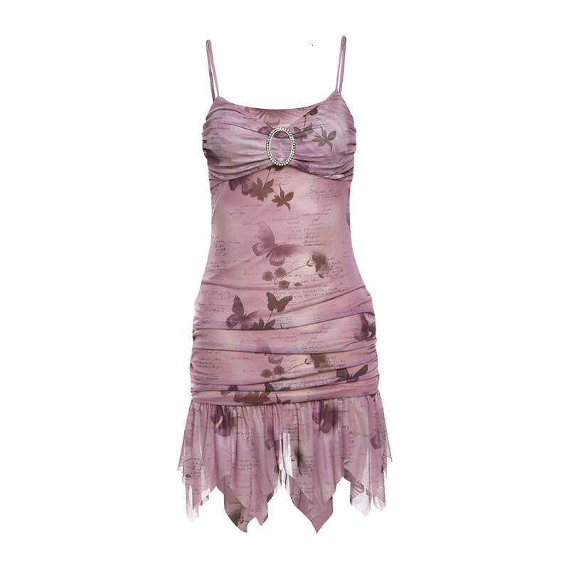 2024 Spring New Women's Solid Color Slim High Waist Fashion Strap Sleeveless Backless Dress 83b