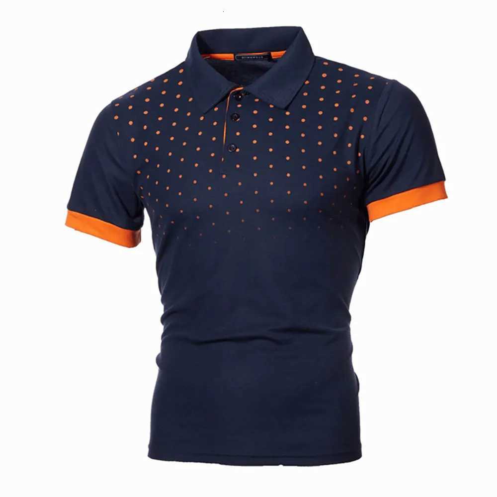 Summer Mens Solid Color Polo Shirt Mens Slim Fit T-shirt Golf Polo Fashion Breathable Short Sleeve Top XJ250725