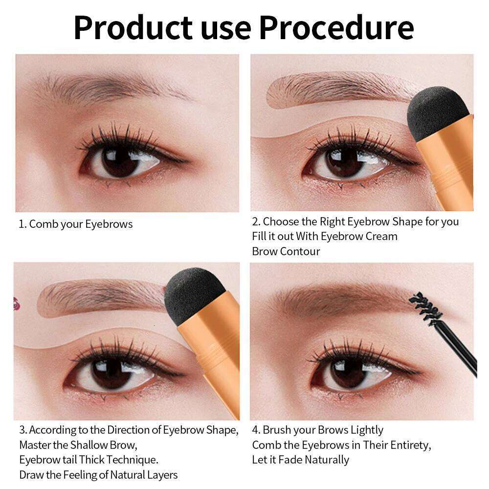 1PC Eyebrow Powder Stamp Stencil Kit Cosmetics Waterproof Women's Makeup Enhancer Tattoo Tint for Eyebrows X250725