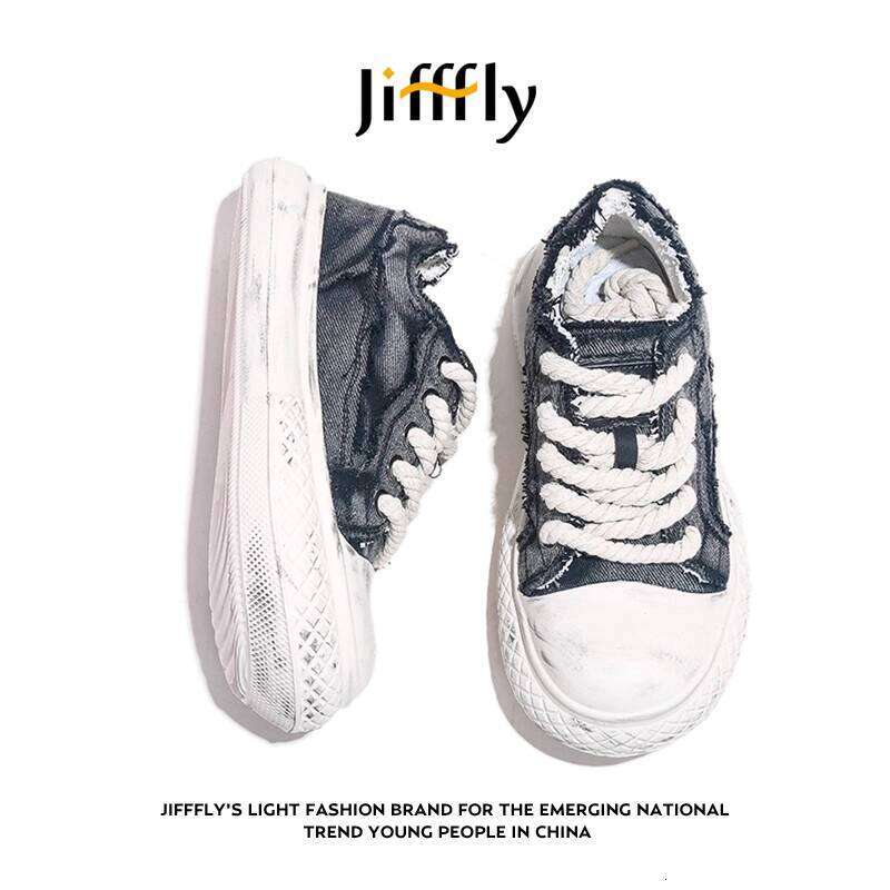Jifffly Men's Retro Canvas Sneakers with Thick Sole - Trendy Casual Couple Shoes