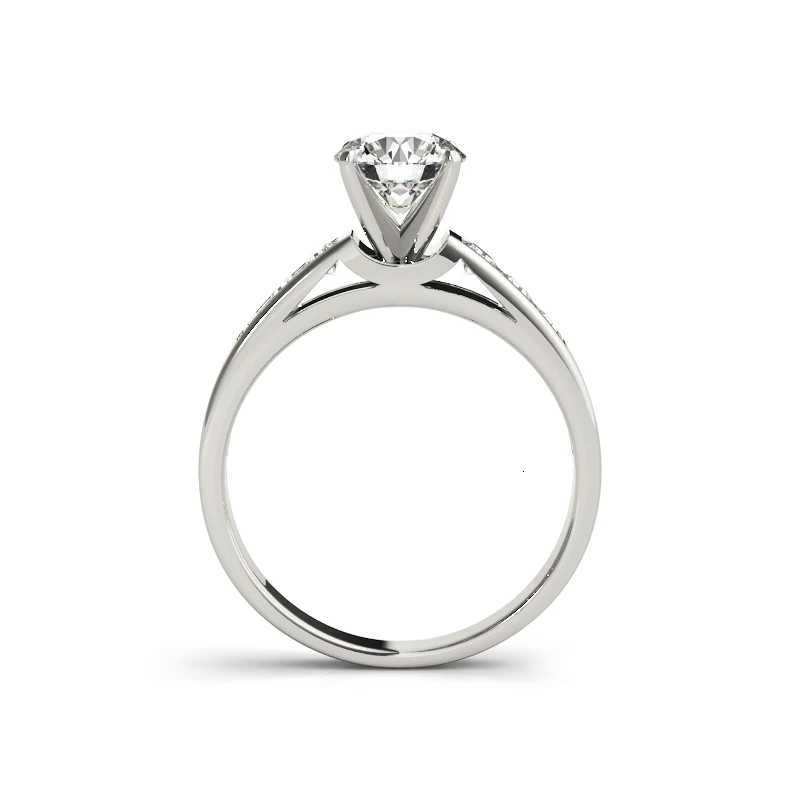 Womens Classic Ring Set 1 Carat D Color Moissanite Diamond Jewelry 925 Silver Engagement Ring W250417