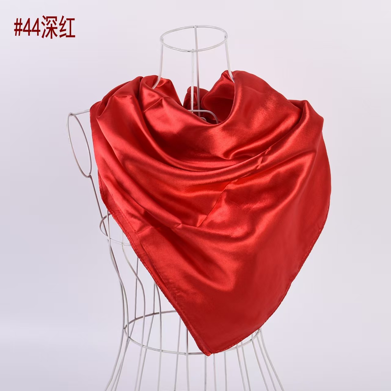 T1308 new solid color women's simple fashion large square scarf scarf headscarf