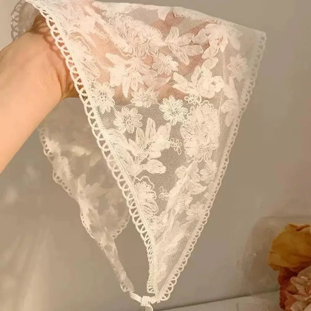 Lace Triangular Scarf Hair Band Headscarf Veil Belt Ribbon Edited Hair Band Accessories Korean Girl Women Kerchief 250723