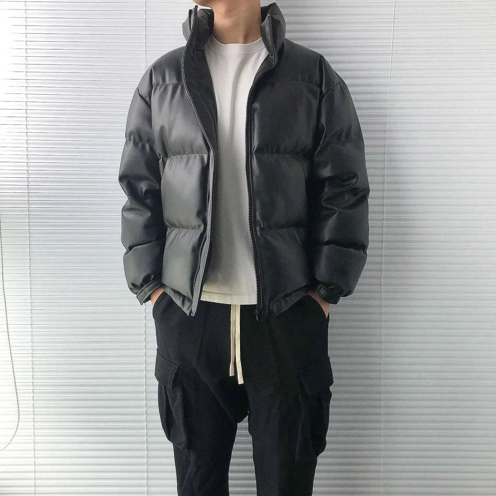 Mens Down Jacket Collared Male Padded Coats Y2k Fashion Padding Korea 2024 Parkas Winter Models Korean Style Clothing X250725