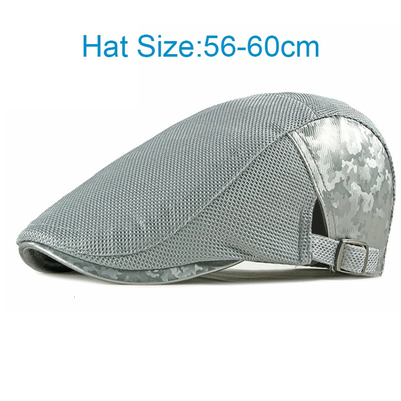 Casual Spring Summer Mesh Berets Hat Women Camouflage sboy Caps Men Visors Cabbie Herringbone Cap Duckbill Ivy Flat Cap 250723