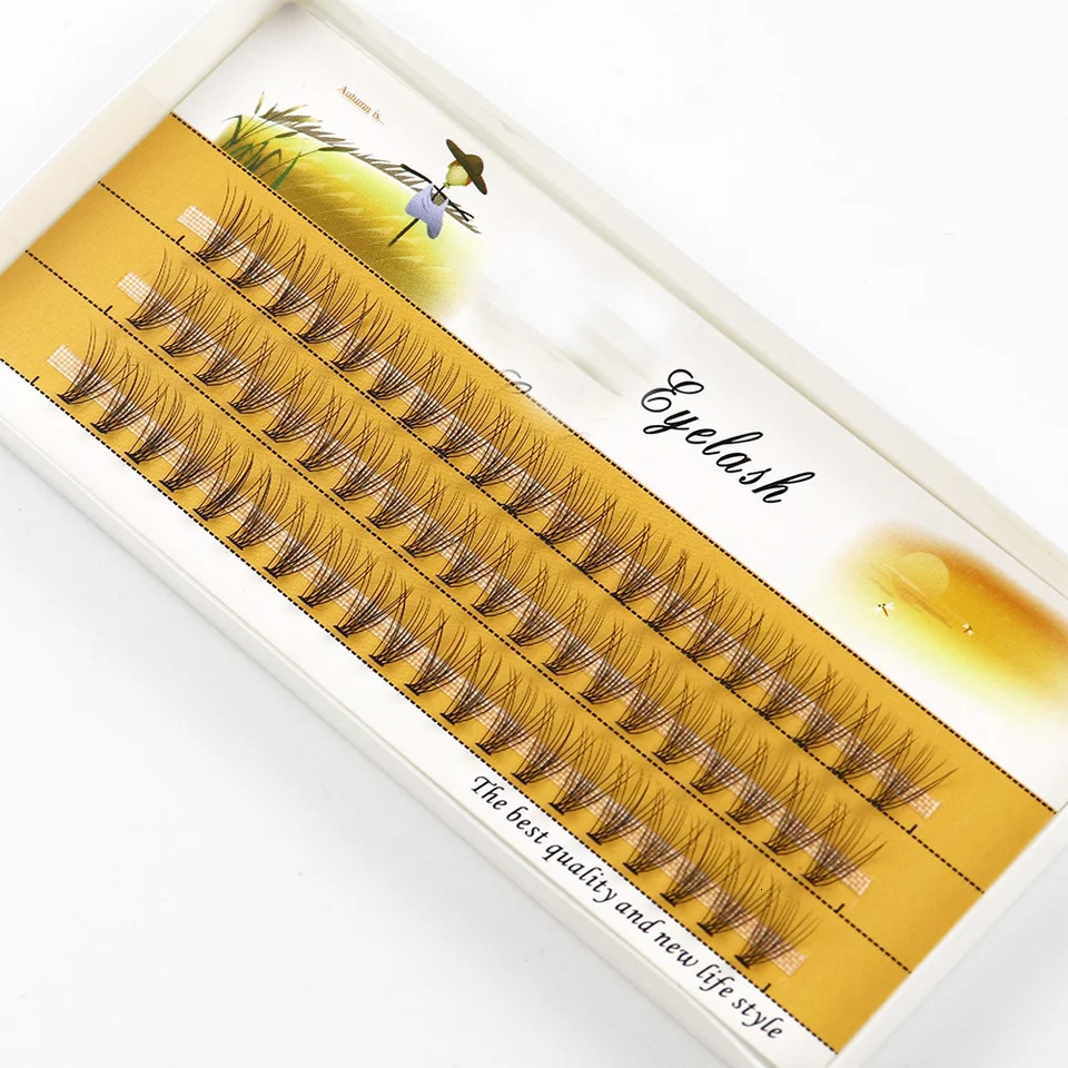 1 Box60 Bunches Mink Eyelashes Natural 3D Russian Individual Eyelash 10D cluster Makeup Tool Lashes Wholesale 250714