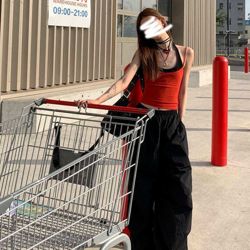 2024 Summer New Women's Street Fashion Sexy Strapless Crop Top Two-Piece Set bb0