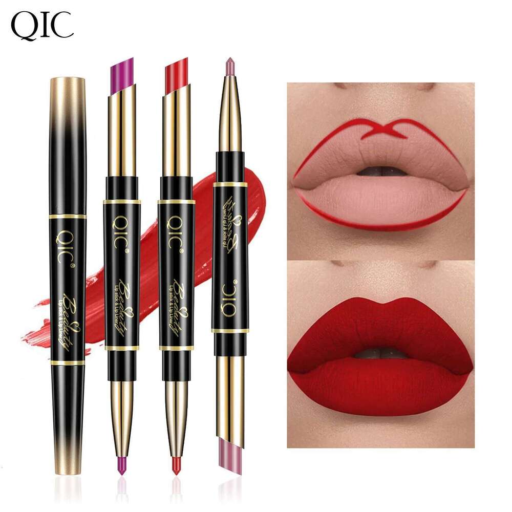 2 IN 1 Lip Liner Waterproof Matte Lipstick Pencil Sexy Red Long Lasting Lipliner Makeup Cosmetics X250725