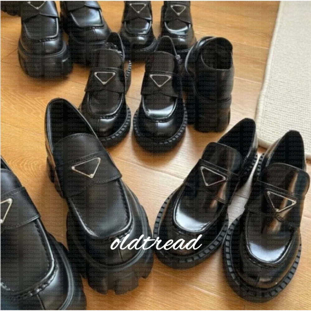 Designer Loafers Monolith Leather Brushed Designer Loafer Shoes Womens Slip On Women Oxford Chunky Rubber Luxury Lug Sole Platfrom Cowhide Dress Shoe Wedding 600