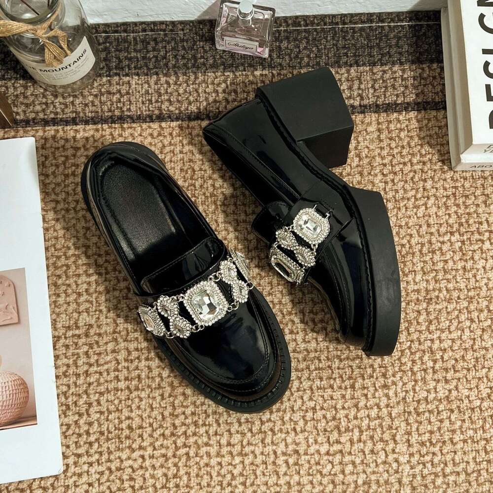 British Loafers 2025 New Small Height Increasing Flats Shallow Versatile College Style Leather Shoes for Women