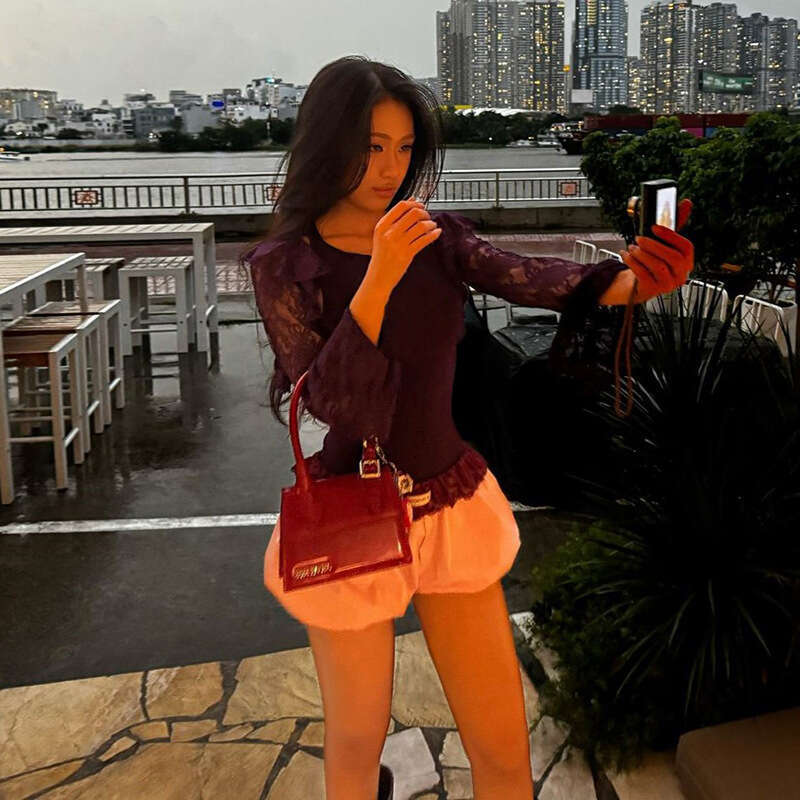 2024 Autumn New Women's Solid Color Slim Halter Neck Vest Fashion Long Sleeve Cardigan Two-Piece Set c8b