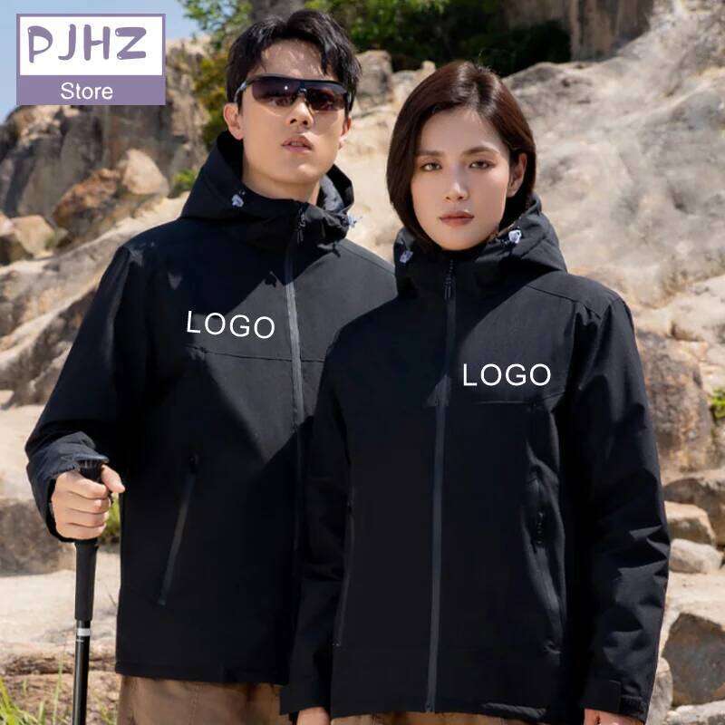 Hiking Windproof Jacket Mountaineering Outdoor Camping Skiing Raincoat Waterproof Hooded Jackets Custom print embroidery