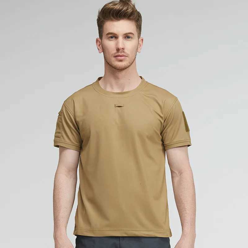 Tactical T-shirt Sport Short Sleeve Mens Summer Quick Dry Short Sleeve Elastic Breathable Workwear Outdoor Running T-Shirt Y250724