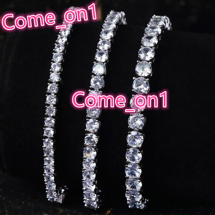 Wholesale Women 2.5mm 3mm 4mm 5mm Crystal Tennis Chain Bracelet Mens Silver Rose Gold Iced Out Zircon Cz Diamond Tennis Bracelet