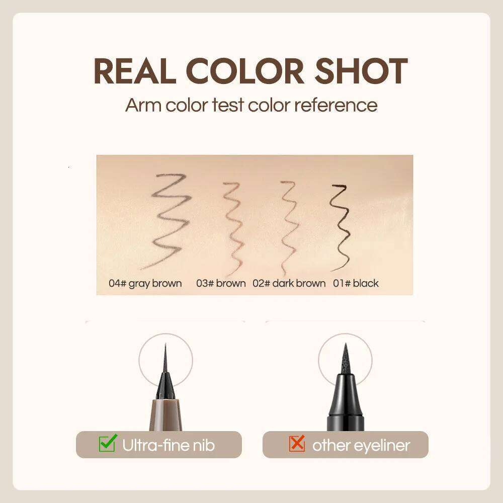 GECOMO Liquid 0.014mm Super Slim Waterproof Quick Dry Long Lasting Color No Sdging Eyeliner Pencil X250725 X250725