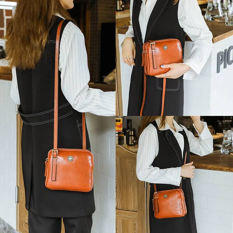 Vintage Style Shoulder Bag Simple Square Crossbody For Women Compartment Handbags Designer Female Messenger Bags high-quality
