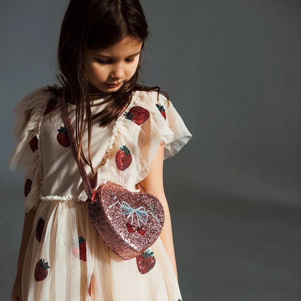 19Y Konges Slojd SS Baby Girls Sequins Mesh Princess Dress Childrens Clothing Cartoon Party Dresses Kids Skirts Vestidos 250725