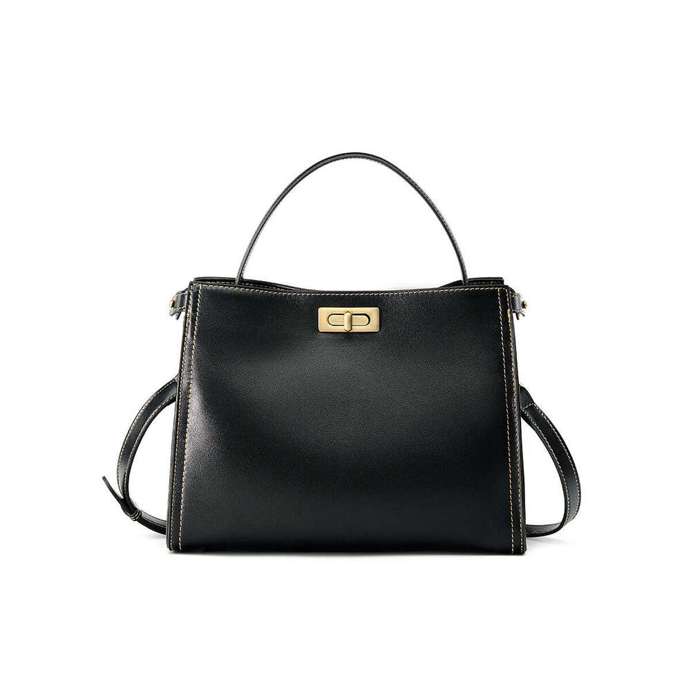 Cowhide Vintage Fashion Commuter new designer Light Luxury Handbag Simple High-end Single Shoulder Crossbody Women's Bag Versatile
