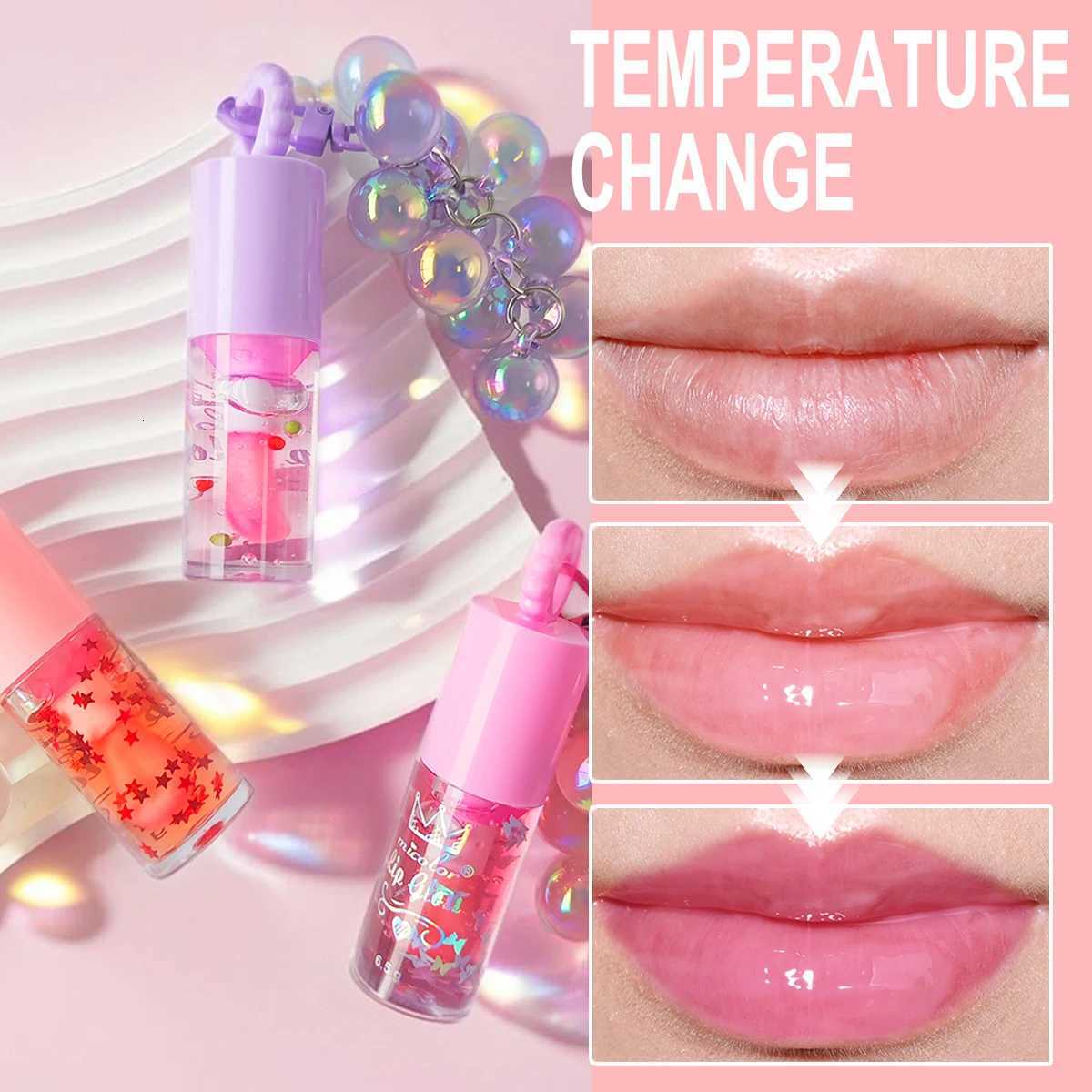 Three Color Random Grape Pendant Lip Oil Lip Gloss Moisturizing And Long-Lasting Waterproof And Sweat Proof Lip MakeupXJ250724