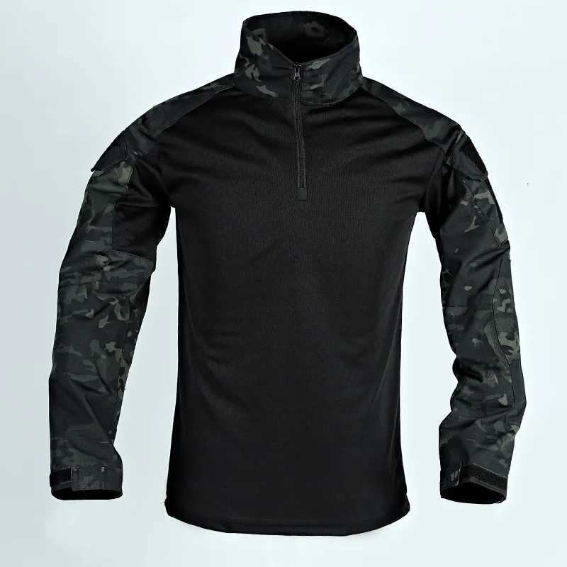 Army Outdoors T Shirt Long Sleeve Combat Shirt Tactical Clothing BreathableTraining Hunting Clothes Hiking Shirt Work Wear Men Y250724