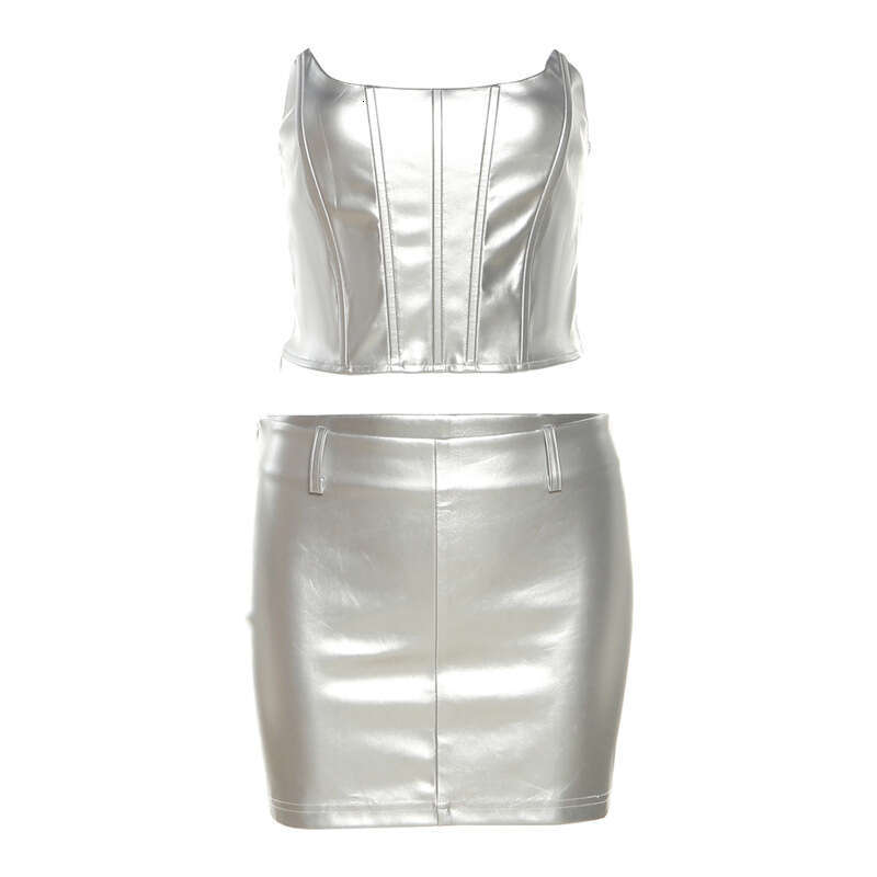 2023 Spring New Women's Solid Color Slim Fit Fashion Off-Shoulder Wrap High Waist Skirt a97