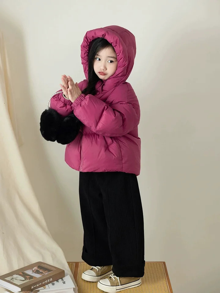 Winter Kids Warm Down Coats Autumn Children Cotton-Padded Jackets Boys Girls Clothing Baby Hooded Outerwear 3-12 Years 250724