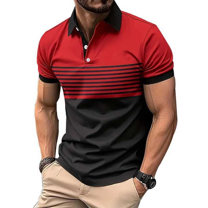 Summer Mens Fashion Item Short Sleeved Regular Edition Button Up Collar Polo Shirt Mens Business Top XJ250725