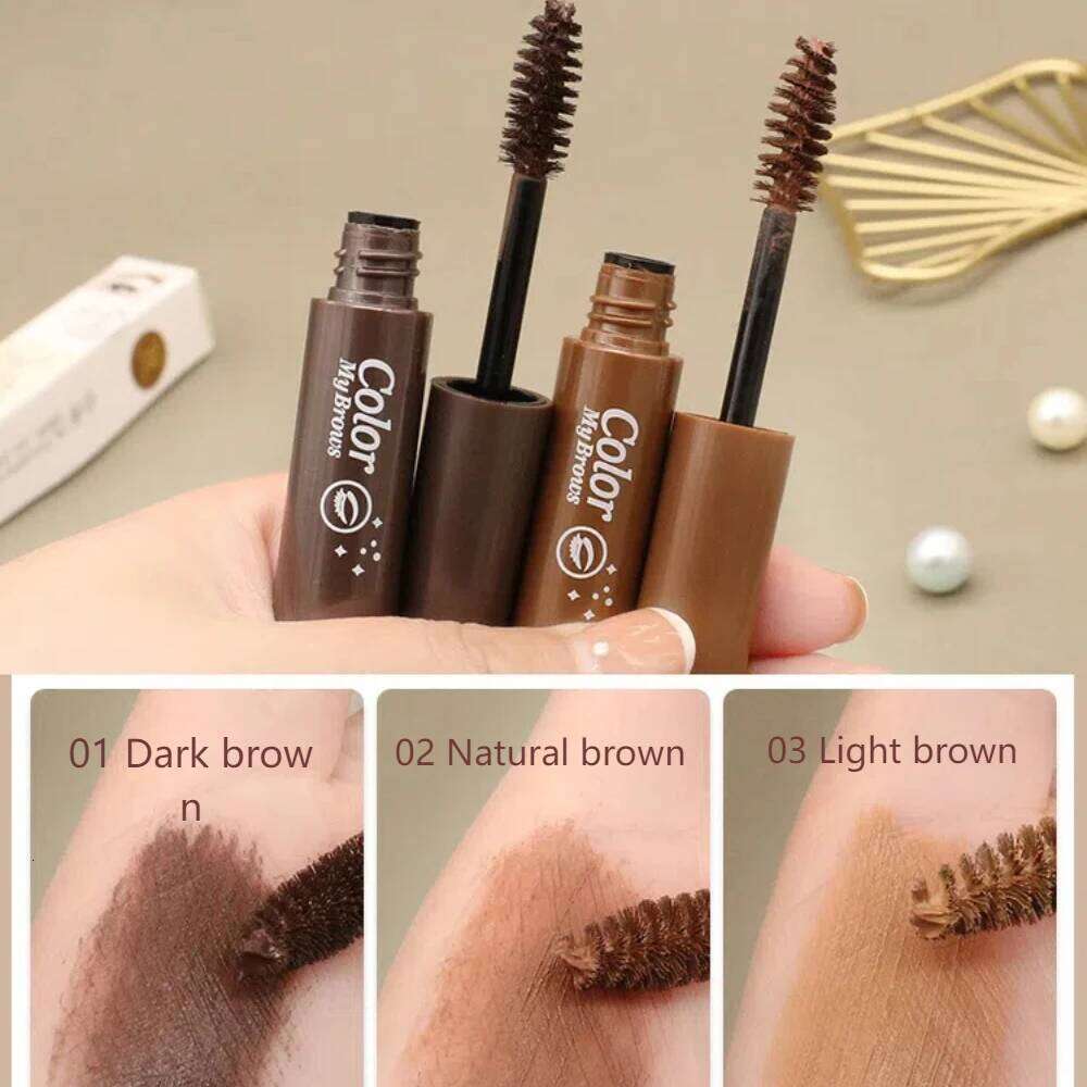 3 Colors Eyebrow Mascara Cream Long Lasting Waterproof Natural Dark Brown Eye Brow Tint with Brush Makeup Cosmetics X250725