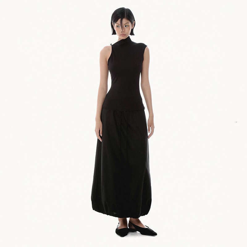 INS Style 2024 Summer New Women's Solid Color Slim Fit Street Fashion Sleeveless Top a7a