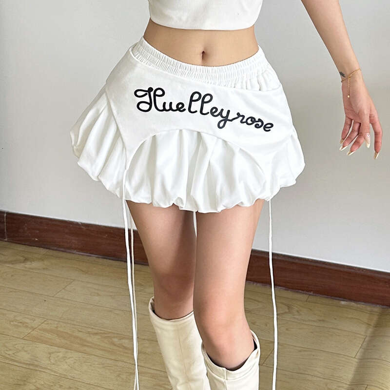 2025 Summer New Street Fashion Letter Print High Waist Patchwork Skirt for Women c78