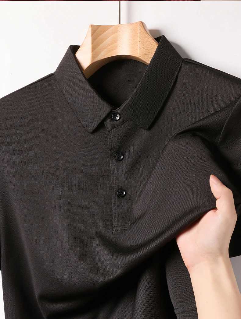 Short Sleeve T-shirt Mens Lapel 2024 New Summer Half Sleeve Casual Versatile Top Polo Shirt MenXJ250725