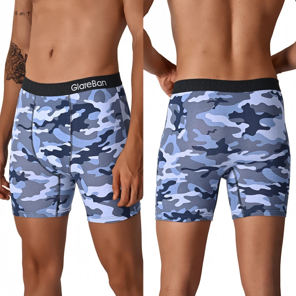 5pcs Set MidLong Camo Cotton Boxer Shorts for Men Underwear Male Underpants Briefs Boxershorts Slips Panties Breathable 250725