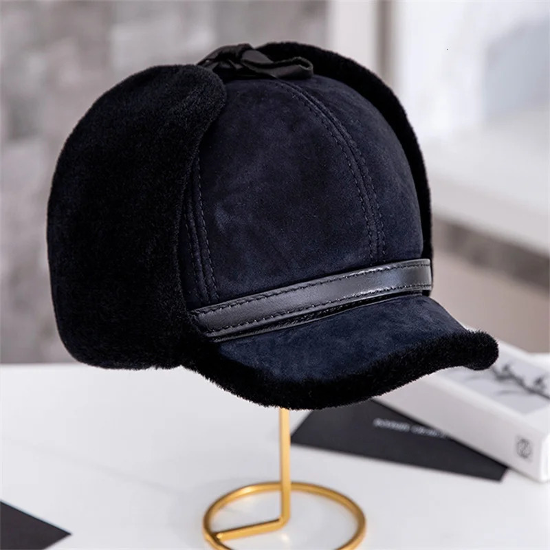 Winter Hats Woman Wool Fur Hat Unisex Warm Bomber Russian Hat Woman Ushanka Hats With Ear Flaps Thick Snow Earflaps Baseball Cap 250724