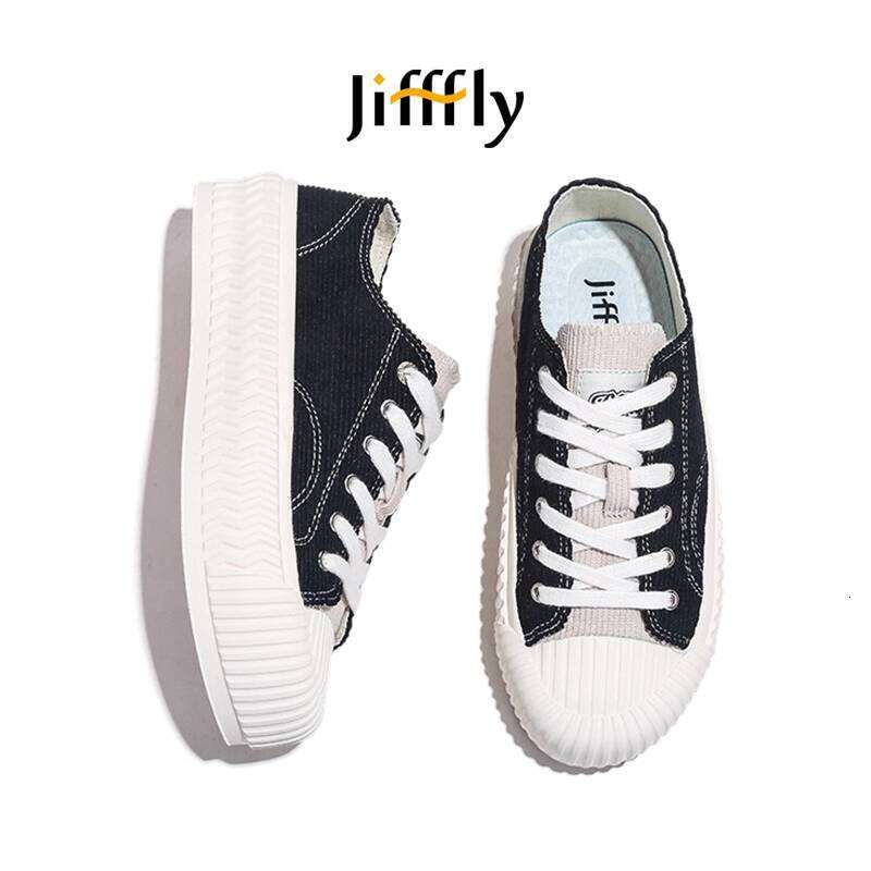Jiffffly Women's Canvas Sneakers - Fall/Winter 2025 Thick Sole Platform Casual Shoes JFY-550